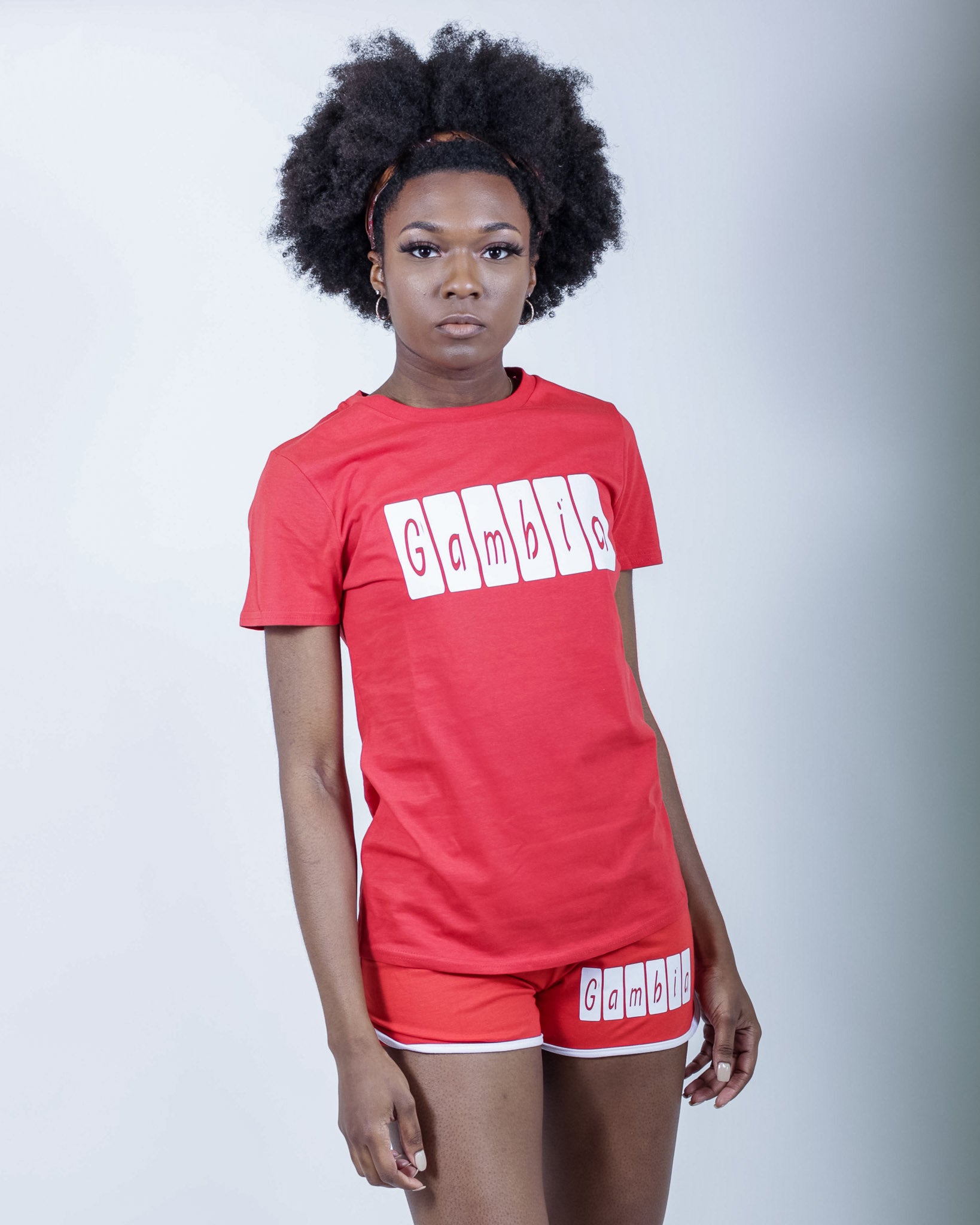 GAMBIA T-Shirt Red/White