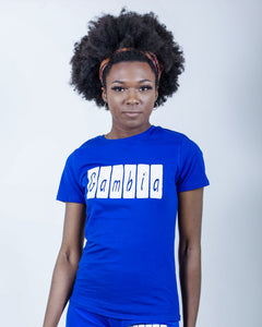 GaMBIA T-Shirt Blue/White